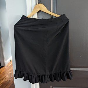 Black Skirt - Ruffle Bottom